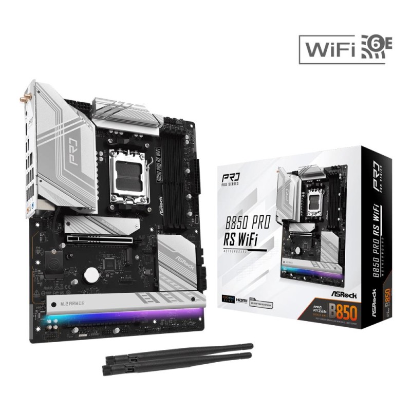 Mainboard|ASROCK|AMD B850|SAM5|ATX|Memory DDR5|Memory slots 4|1xPCI-Express 4.0 16x|1xPCI-Express 5.0 16x|1xM.2|1xHDMI|1xAudio-I Mainboard|ASROCK|AMD B850|SAM5|ATX|Memory DDR5|Memory slots 4|1xPCI-Express 4.0 16x|1xPCI-Express 5.0 16x|1xM.2|1xHDMI|1xAudio-I