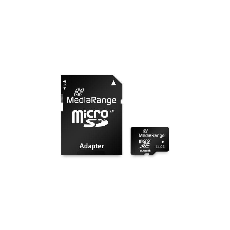 MEMORY MICRO SDXC 64GB C10/W/ADAPTER MR955 MEDIARANGE MEMORY MICRO SDXC 64GB C10/W/ADAPTER MR955 MEDIARANGE