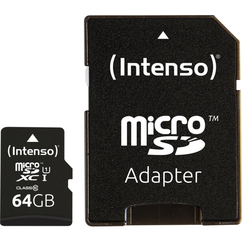 MEMORY MICRO SDXC 64GB UHS-I/W/ADAPTER 3423490 INTENSO MEMORY MICRO SDXC 64GB UHS-I/W/ADAPTER 3423490 INTENSO