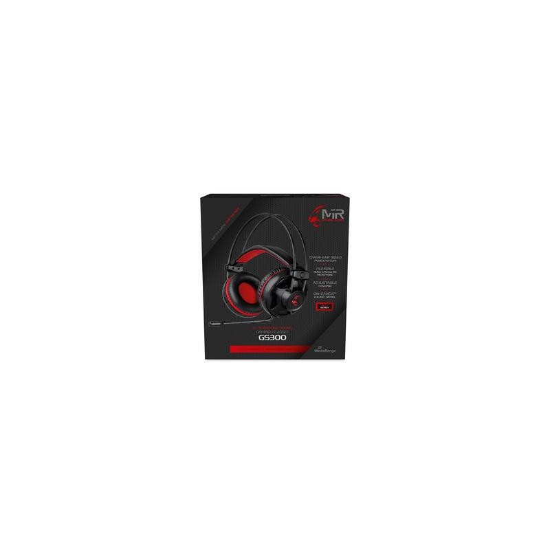 HEADSET GAMING GS300/BLACK/RED MRGS300 MEDIARANGE HEADSET GAMING GS300/BLACK/RED MRGS300 MEDIARANGE