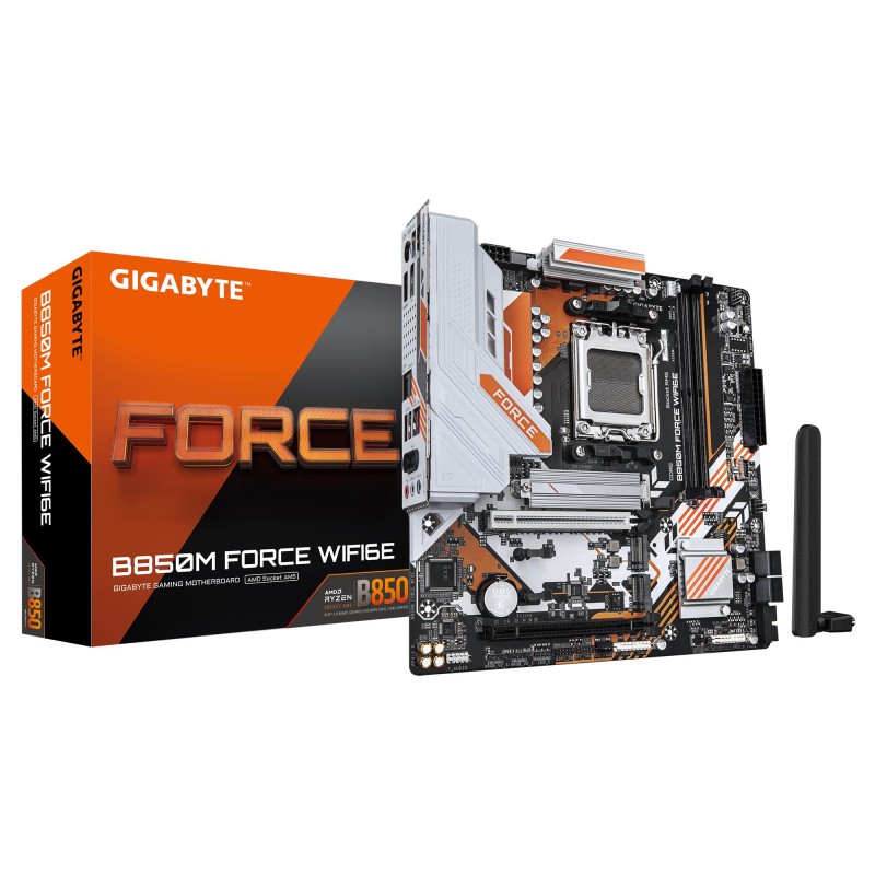 Mainboard|GIGABYTE|AMD B850|SAM5|Micro-ATX|Memory DDR5|Memory slots 2|B850MFORCEWF6E Mainboard|GIGABYTE|AMD B850|SAM5|Micro-ATX|Memory DDR5|Memory slots 2|B850MFORCEWF6E