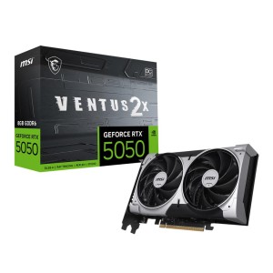 Graphics Card|MSI|NVIDIA GeForce RTX 5050|8 GB|GDDR6|128 bit|PCIE 5.0 16x|Dual Slot Fansink|RTX50508GVENTUS2XOC