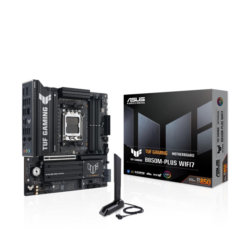 Mainboard|ASUS|AMD B850|SAM5|Micro-ATX|Memory DDR5|Memory slots 4|GAMINGB850M-PLUSWIFI7 Mainboard|ASUS|AMD B850|SAM5|Micro-ATX|Memory DDR5|Memory slots 4|GAMINGB850M-PLUSWIFI7