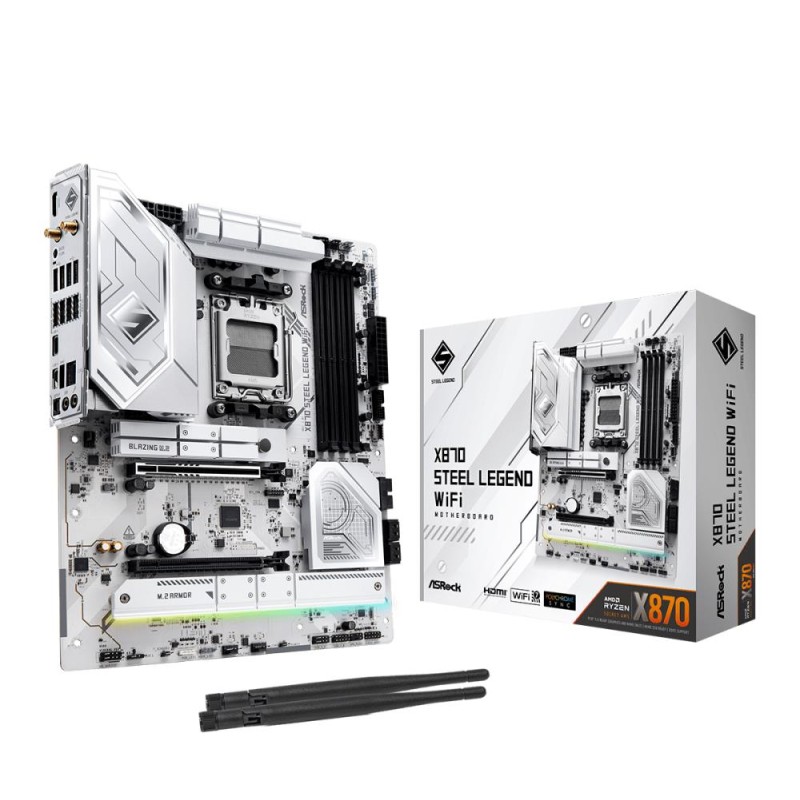 Mainboard|ASROCK|AMD X870|SAM5|ATX|Memory DDR5|Memory slots 4|1xPCI-Express 4.0 16x|1xPCI-Express 5.0 16x|4xM.2|1xHDMI|4xUSB 2.0 Mainboard|ASROCK|AMD X870|SAM5|ATX|Memory DDR5|Memory slots 4|1xPCI-Express 4.0 16x|1xPCI-Express 5.0 16x|4xM.2|1xHDMI|4xUSB 2.0