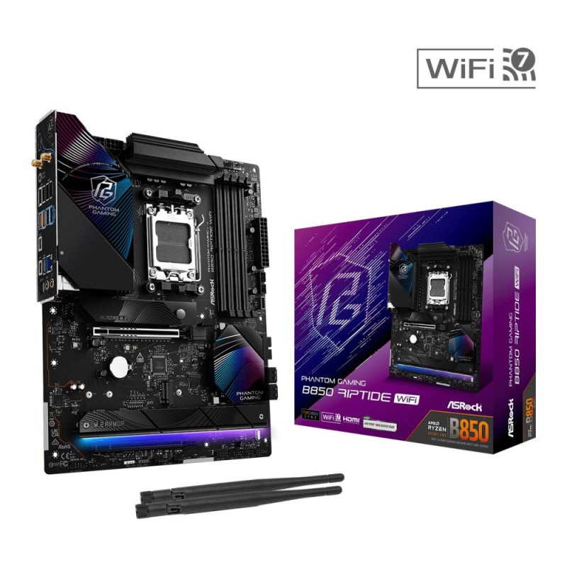 Mainboard|ASROCK|AMD B850|SAM5|ATX|Memory DDR5|Memory slots 4|1xPCI-Express 4.0 16x|1xPCI-Express 5.0 16x|1xM.2|1xHDMI|1xAudio-I Mainboard|ASROCK|AMD B850|SAM5|ATX|Memory DDR5|Memory slots 4|1xPCI-Express 4.0 16x|1xPCI-Express 5.0 16x|1xM.2|1xHDMI|1xAudio-I