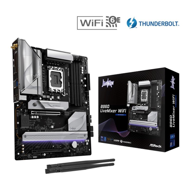 Mainboard|ASROCK|Intel B860 Express|LGA1851|ATX|Memory DDR5|Memory slots 4|1xPCI-Express 4.0 16x|1xPCI-Express 5.0 16x|1xM.2|1xH Mainboard|ASROCK|Intel B860 Express|LGA1851|ATX|Memory DDR5|Memory slots 4|1xPCI-Express 4.0 16x|1xPCI-Express 5.0 16x|1xM.2|1xH
