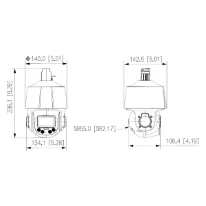PTZ OUTDOOR IP CAMERA SD3E405DB-GNY-A-PV1 TiOC WizSense - 3.7 Mpx 2.7 ... 13.5 mm DAHUA