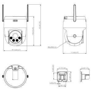 IP SPEED DOME CAMERA P3AE-PV Picoo A2 Wi-Fi - 3 Mpx 4 mm DAHUA