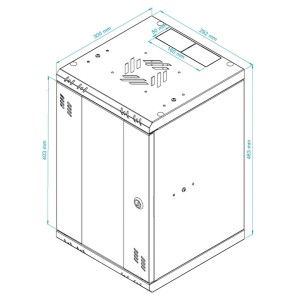 HANGING RACK CABINET S-RC10-9U-300GG STALFLEX