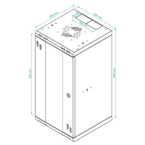 HANGING RACK CABINET S-RC10-12U-300GG STALFLEX