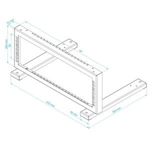 RACK FRAME STR19-3U-B STALFLEX