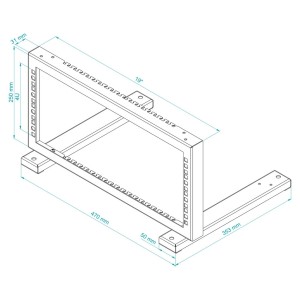 RACK FRAME STR19-4U-B STALFLEX