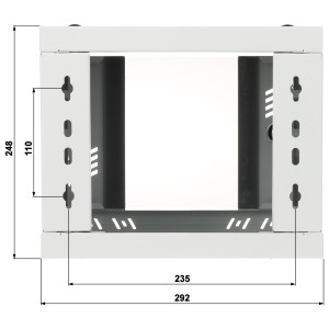 HANGING RACK CABINET S-RC10-4U-300GG STALFLEX