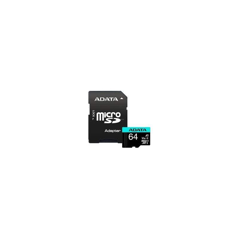 MEMORY MICRO SDXC 64GB W/ADAP./AUSDX64GUI3V30SA2-RA1 ADATA MEMORY MICRO SDXC 64GB W/ADAP./AUSDX64GUI3V30SA2-RA1 ADATA