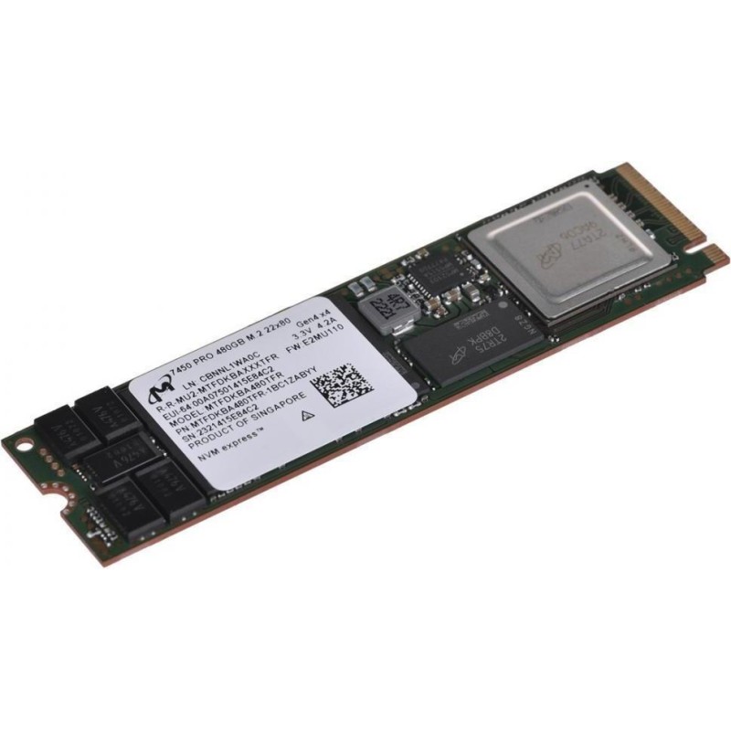 SSD|MICRON|SSD series 7450 PRO|480GB|NVMe|NAND flash technology 3D NAND|Write speed 700 MBytes/sec|Read speed 5000 MBytes/sec|Fo SSD|MICRON|SSD series 7450 PRO|480GB|NVMe|NAND flash technology 3D NAND|Write speed 700 MBytes/sec|Read speed 5000 MBytes/sec|Fo
