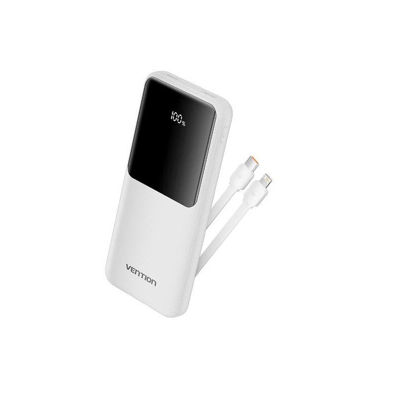 POWER BANK USB 10000MAH 22.5W/WHITE FHOW0 VENTION POWER BANK USB 10000MAH 22.5W/WHITE FHOW0 VENTION