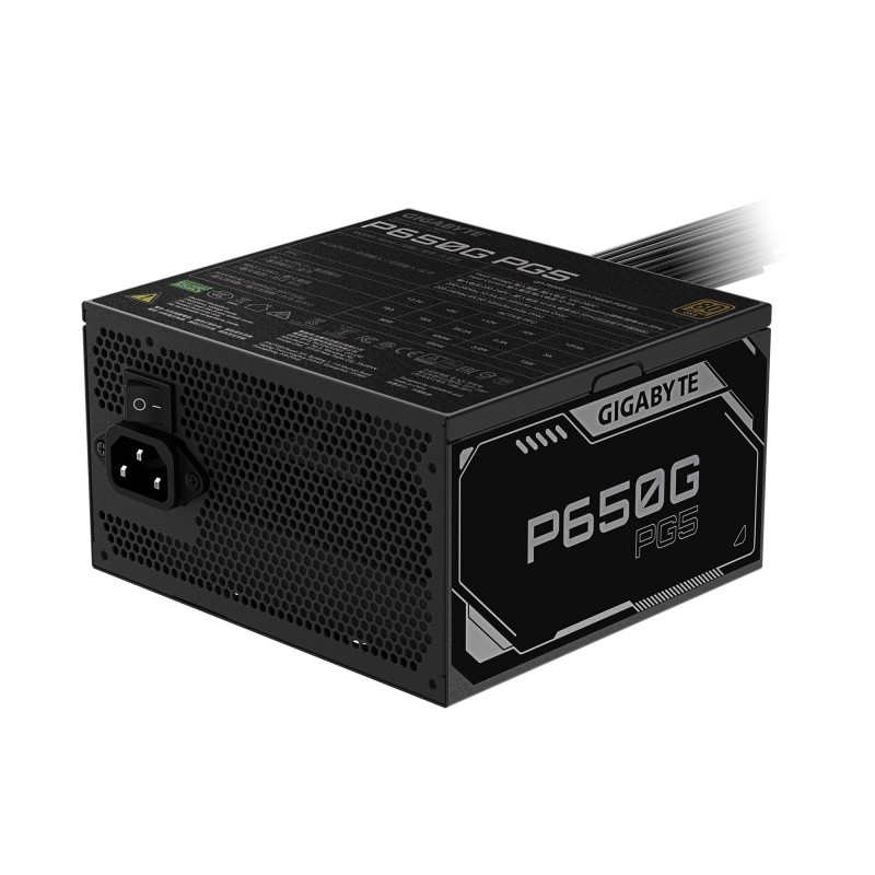 Power Supply|GIGABYTE|GP-P650G PG5|ATX 3.1|650 Watts|Efficiency 80 PLUS GOLD|PFC Active|MTBF 100000 hours|GP-P650GPG5 Power Supply|GIGABYTE|GP-P650G PG5|ATX 3.1|650 Watts|Efficiency 80 PLUS GOLD|PFC Active|MTBF 100000 hours|GP-P650GPG5
