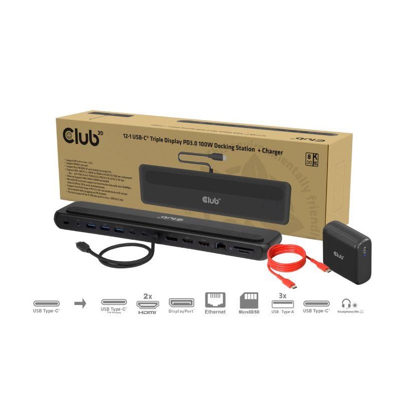 NB ACC DOCKING STATION 12IN1/USB-C 100W CSV-2541 CLUB3D NB ACC DOCKING STATION 12IN1/USB-C 100W CSV-2541 CLUB3D