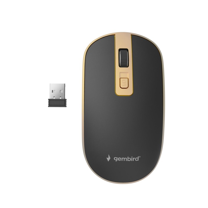 MOUSE USB OPTICAL WRL BLACK/GOLD MUSW-4B-06-BG GEMBIRD