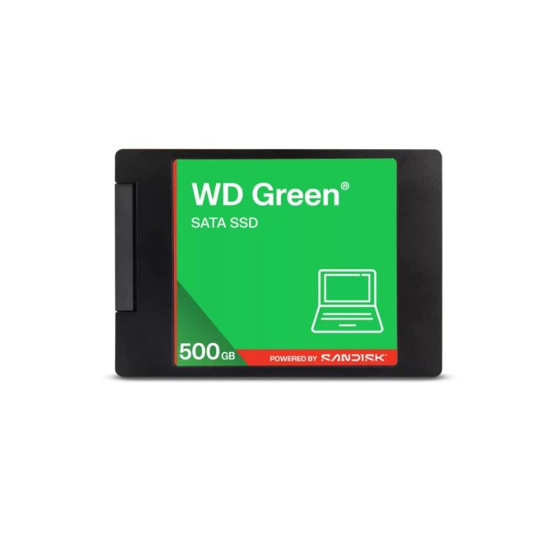 SSD|WESTERN DIGITAL|Green|500GB|3D NAND|Read speed 545 MBytes/sec|2,5"|MTBF 2000000 hours|WDS500G5G0A