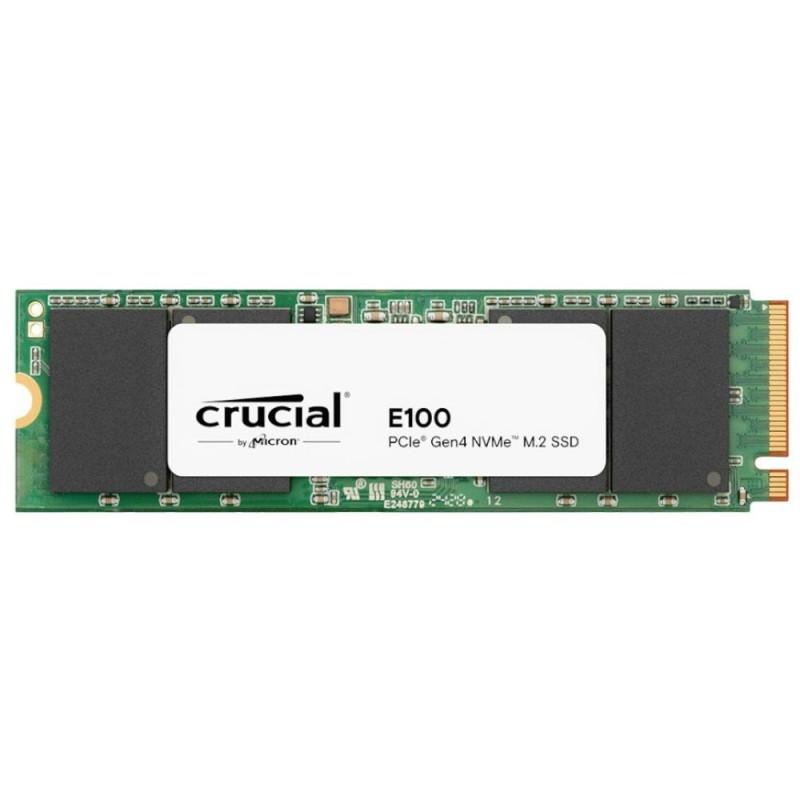 SSD|CRUCIAL|E100|480GB|M.2|PCIe Gen4|NVMe|3D NAND|Write speed 2500 MBytes/sec|Read speed 4500 MBytes/sec|CT480E100SSD8