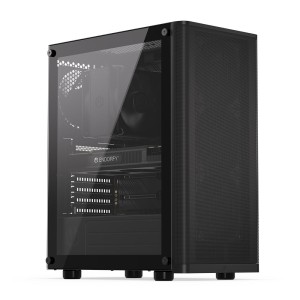 Case|ENDORFY|Ventum 200 Air|MicroTower|Case product features Transparent panel|Not included|ATX|MicroATX|MiniITX|Colour Black|EY