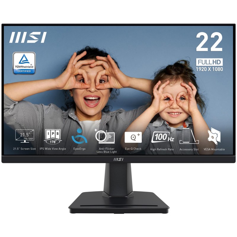 LCD Monitor|MSI|PRO MP225|21.5"|Business|Matte|Panel IPS|1920x1080|16:9|100Hz|4 ms|Colour Black|PROMP225