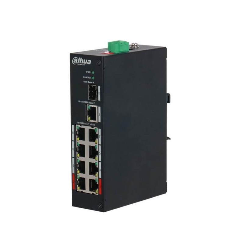 Switch|DAHUA|PFS3110-8ET-96-V2|PoE ports 8|96 Watts|DH-PFS3110-8ET-96-V2
