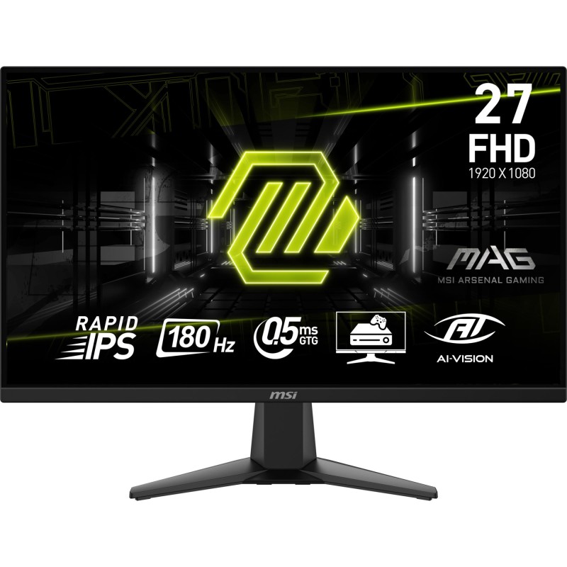 LCD Monitor|MSI|MAG 275F|27"|Gaming|Tilt|Matte|Panel IPS|1920x1080|16:9|180Hz|0.5 ms|Colour Black|MAG275F