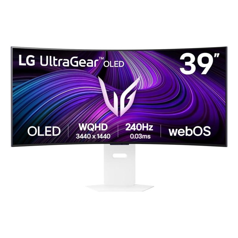 Monitor|LG|39GX90SA-W|39"|Gaming/Curved/21 : 9|Swivel|Height adjustable|Tilt|Matte|Panel OLED|3440x1440|21:9|240Hz|0.03 ms|Speak