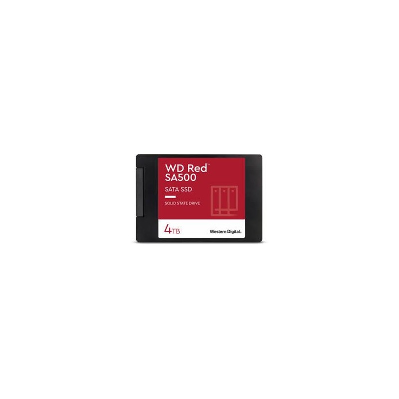 SSD|WESTERN DIGITAL|Red SA500|4TB|SATA 3.0|Write speed 520 MBytes/sec|Read speed 560 MBytes/sec|2,5"|TBW 500 TB|MTBF 1750000 hou