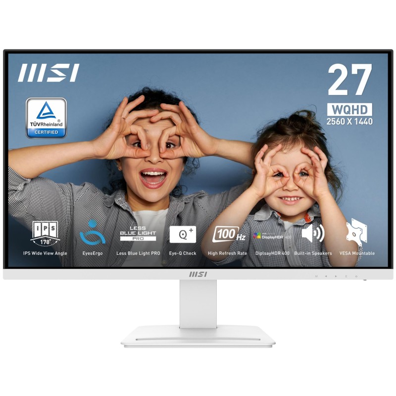 LCD Monitor|MSI|PRO MP273QW E2|27"|Business|Matte|2560x1440|16:9|100Hz|1 ms|Speakers|Colour White|PROMP273QWE2