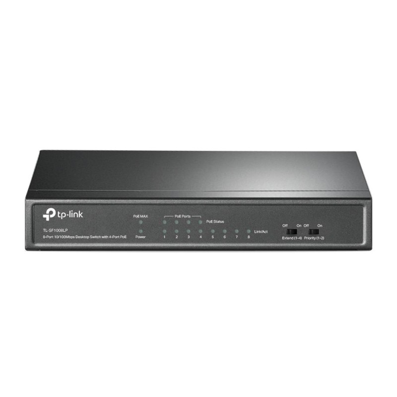 Switch|TP-LINK|Desktop/pedestal|8x10Base-T / 100Base-TX|PoE ports 4|TL-SF1008LP