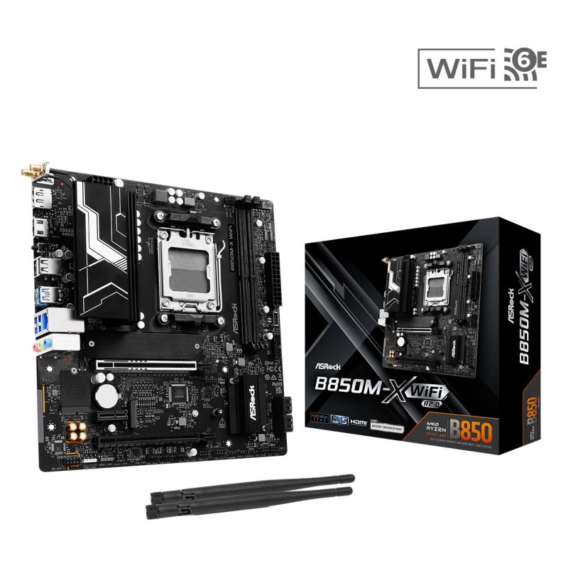 Mainboard|ASROCK|AMD B850|SAM5|Micro-ATX|Memory DDR5|Memory slots 2|B850M-XWIFIR2.0