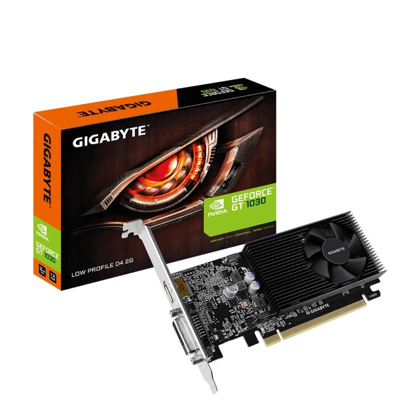 Graphics Card|GIGABYTE|NVIDIA GeForce GT 1030|2 GB|GDDR4|64 bit|PCIE 3.0 16x|Memory 2100 MHz|GPU 1177 MHz|Single Slot Fansink|1x