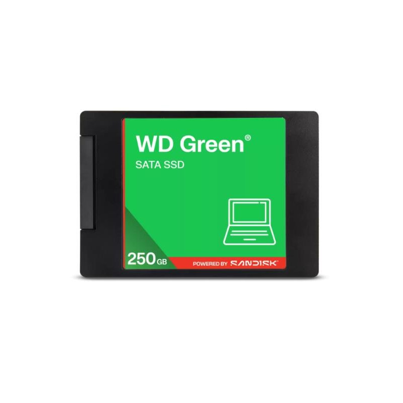 SSD|WESTERN DIGITAL|Green|250GB|3D NAND|Read speed 545 MBytes/sec|2,5"|MTBF 2000000 hours|WDS250G5G0A