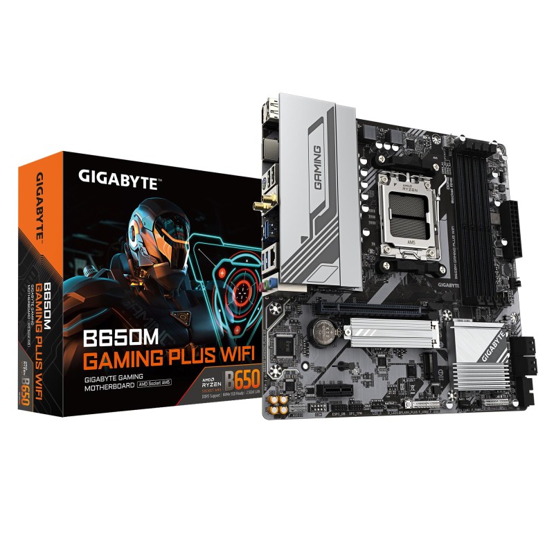 Mainboard|GIGABYTE|AMD B650|SAM5|Micro-ATX|Memory DDR5|Memory slots 4|B650MGAMINGPLUSWF1.2