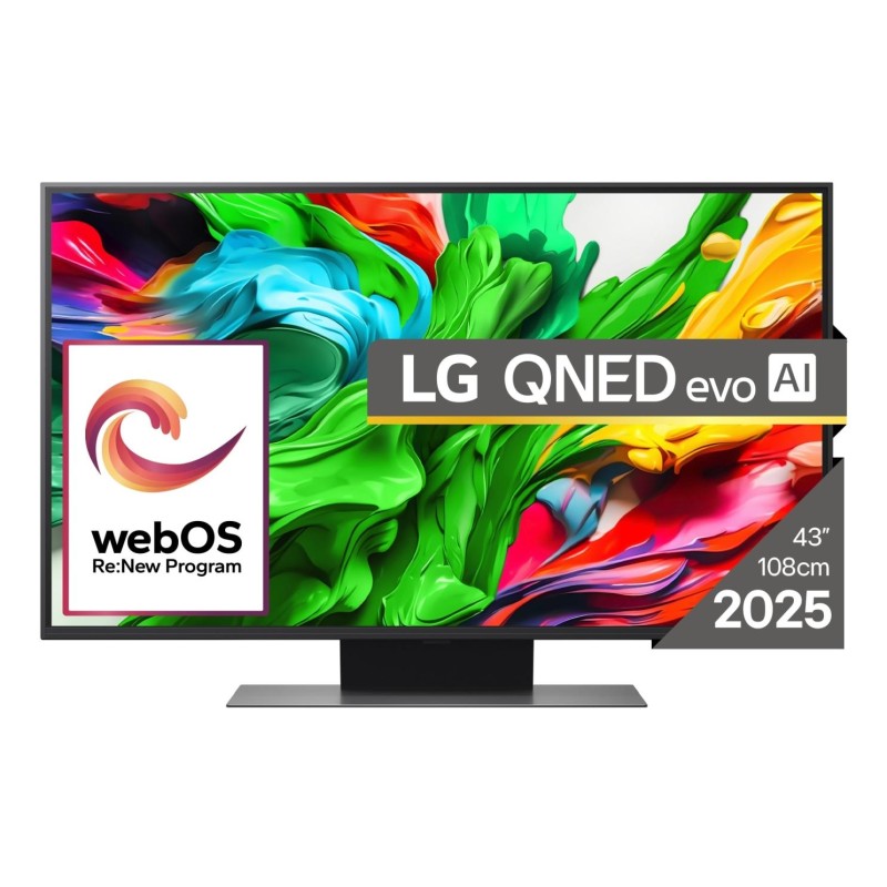 TV Set|LG|43"|4K/Smart|3840x2160|Wireless LAN|Bluetooth|webOS|Black|43QNED86A3C