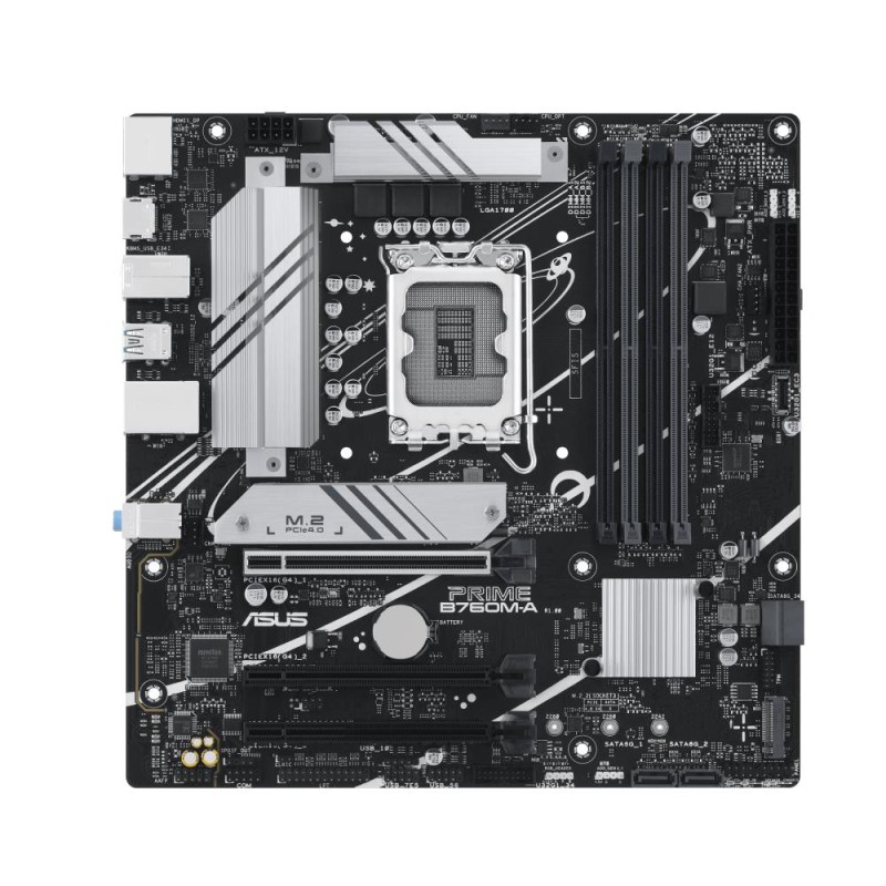 Mainboard|ASUS|Intel B760 Express|LGA1700|Micro-ATX|Memory DDR5|Memory slots 4|2xPCI-Express 4.0 16x|2xM.2|1xHDMI|2xDisplayPort|