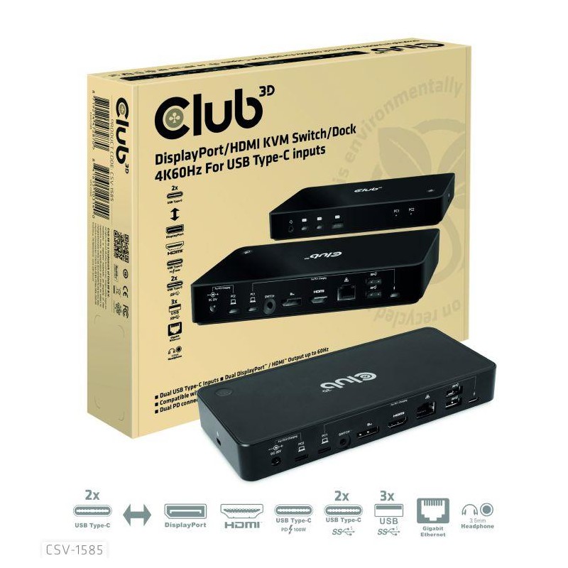 NB ACC DOCKING STATION/USB-C 120W CSV-1585 CLUB3D