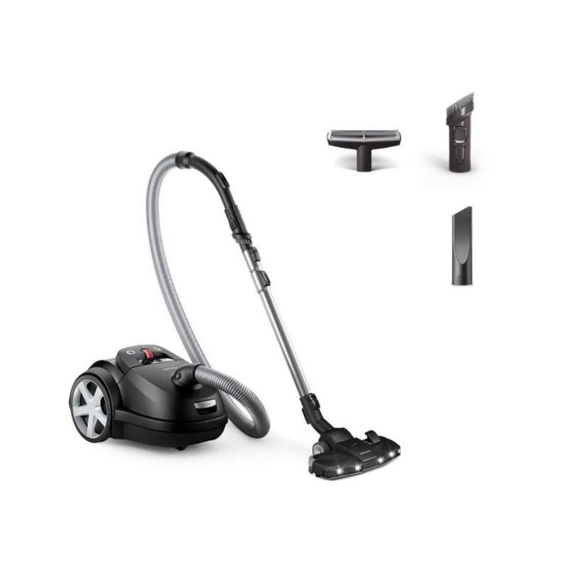 Vacuum Cleaner|PHILIPS|Bagged|900 Watts|Noise 75 dB|Black|Weight 5.3 kg|XD8122/10