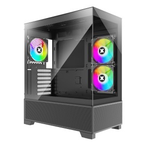 Case|XILENCE|XG172|MidiTower|Case product features Fan control panel/Transparent panel|Not included|Colour Black|XG172