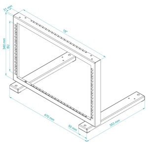 RACK FRAME STR19-6U-B STALFLEX