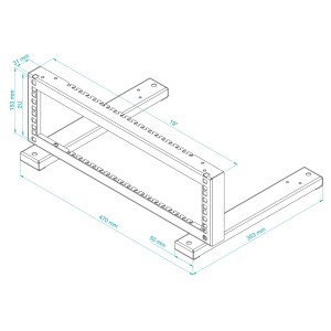 RACK FRAME STR19-2U-B STALFLEX