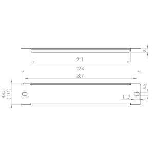 BLANK PANEL TO RACK CABINET E-RP10-1U-B STALFLEX