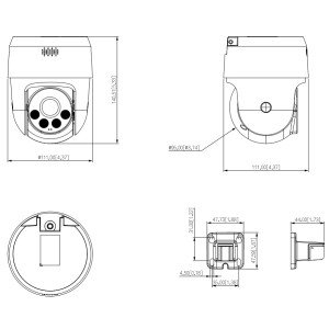 PTZ OUTDOOR IP CAMERA SD2A500NB-GNY-A-PV WizSense - 5 Mpx 4 mm DAHUA