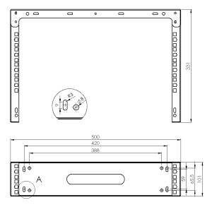 MOUNT RACK FRAME WRH19-2U/4U-330B STALFLEX