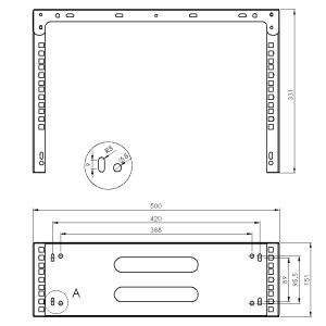RACK-RAAMI KINNITUS WRH19-3U/4U-330B STALFLEX