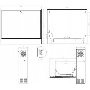 HANGING RACK CABINET CR19-2U-130-W STALFLEX