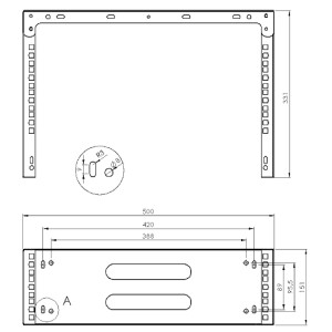 MOUNT RACK FRAME WRH19-4U/4U-330B STALFLEX